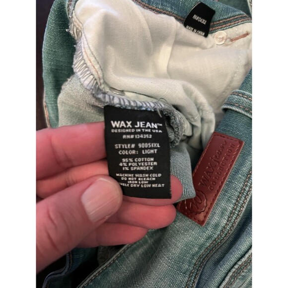 WAX Jean Jeans Womens Size 14 Light Wash Mid Rise Skinny Stretch - Picture 8 of 9